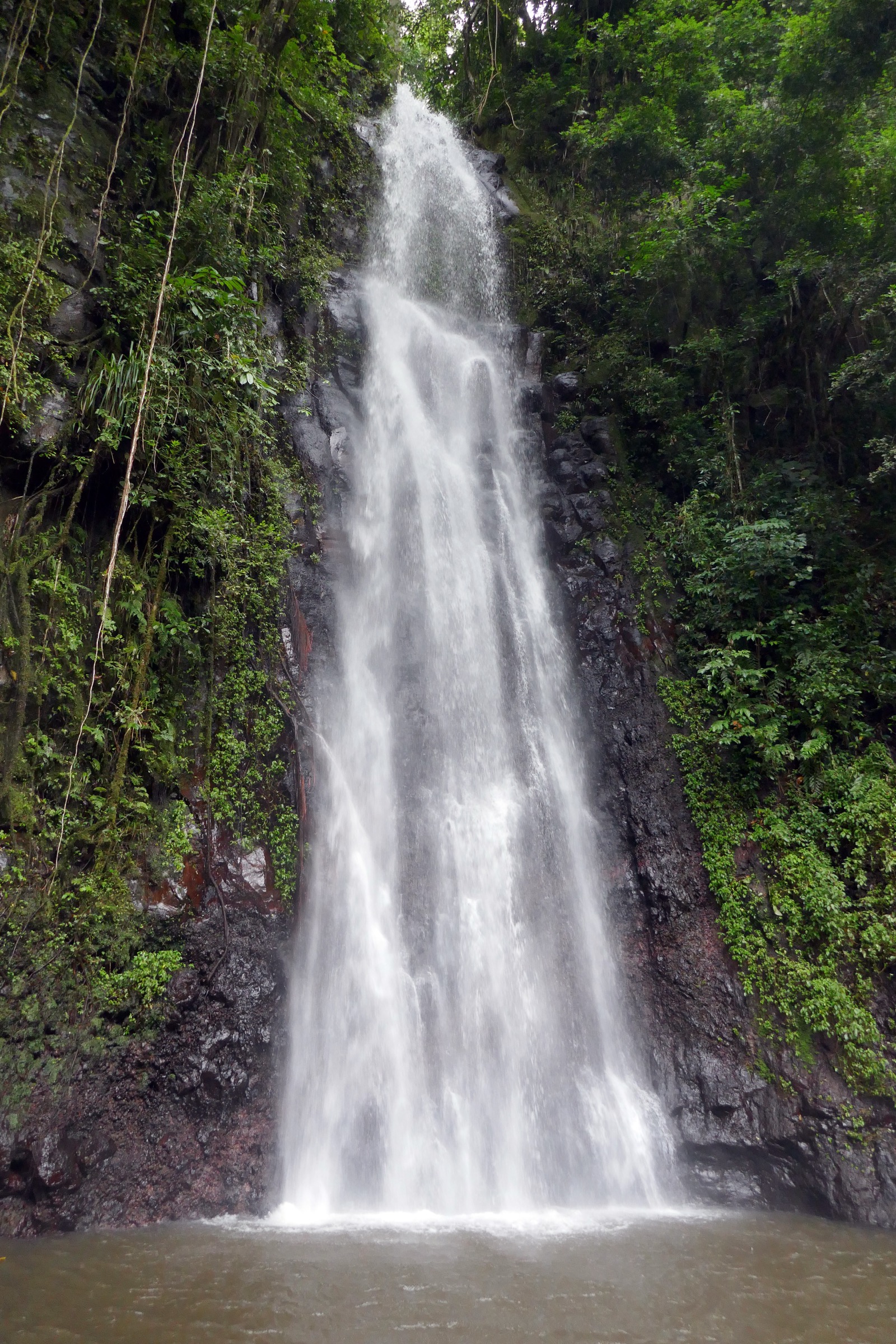 Cascata São Nicolau waterfall in the central highlands of São Tomé