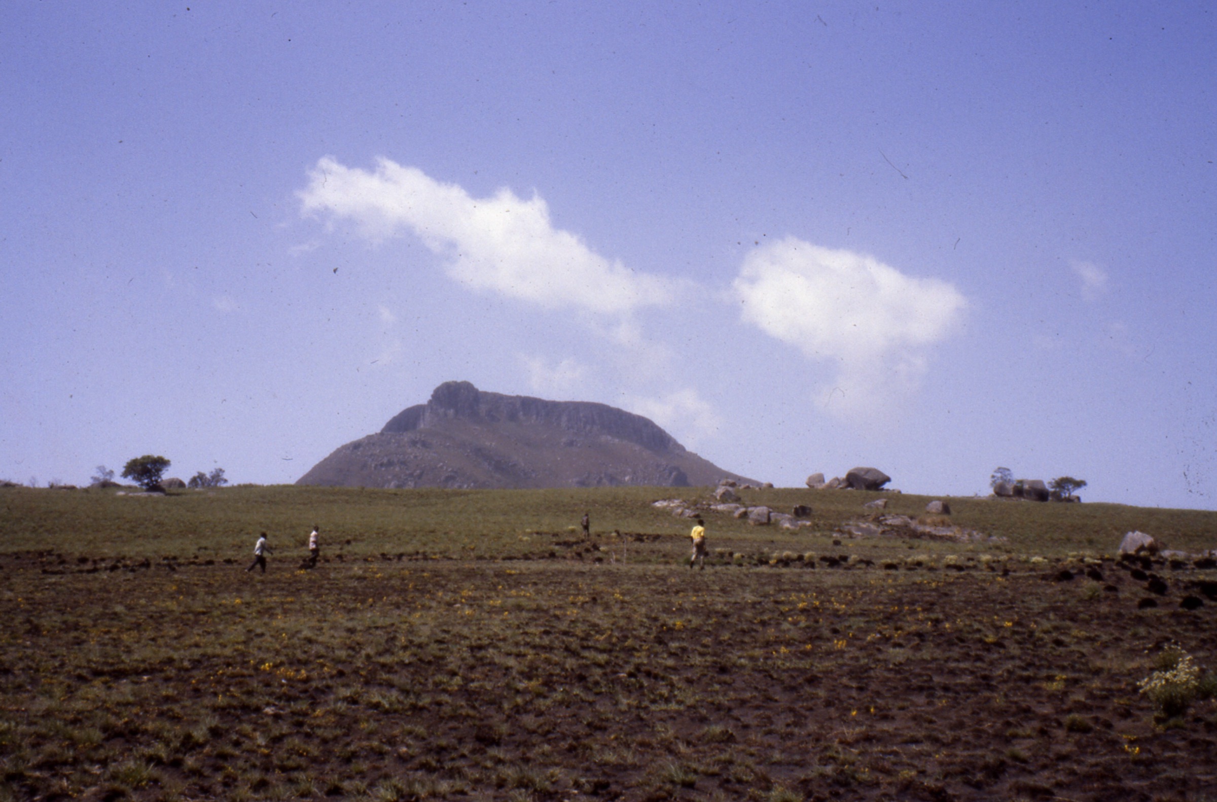 Rocky upper terrain of Mount Bintumani in the Loma Mountains, Sierra Leone