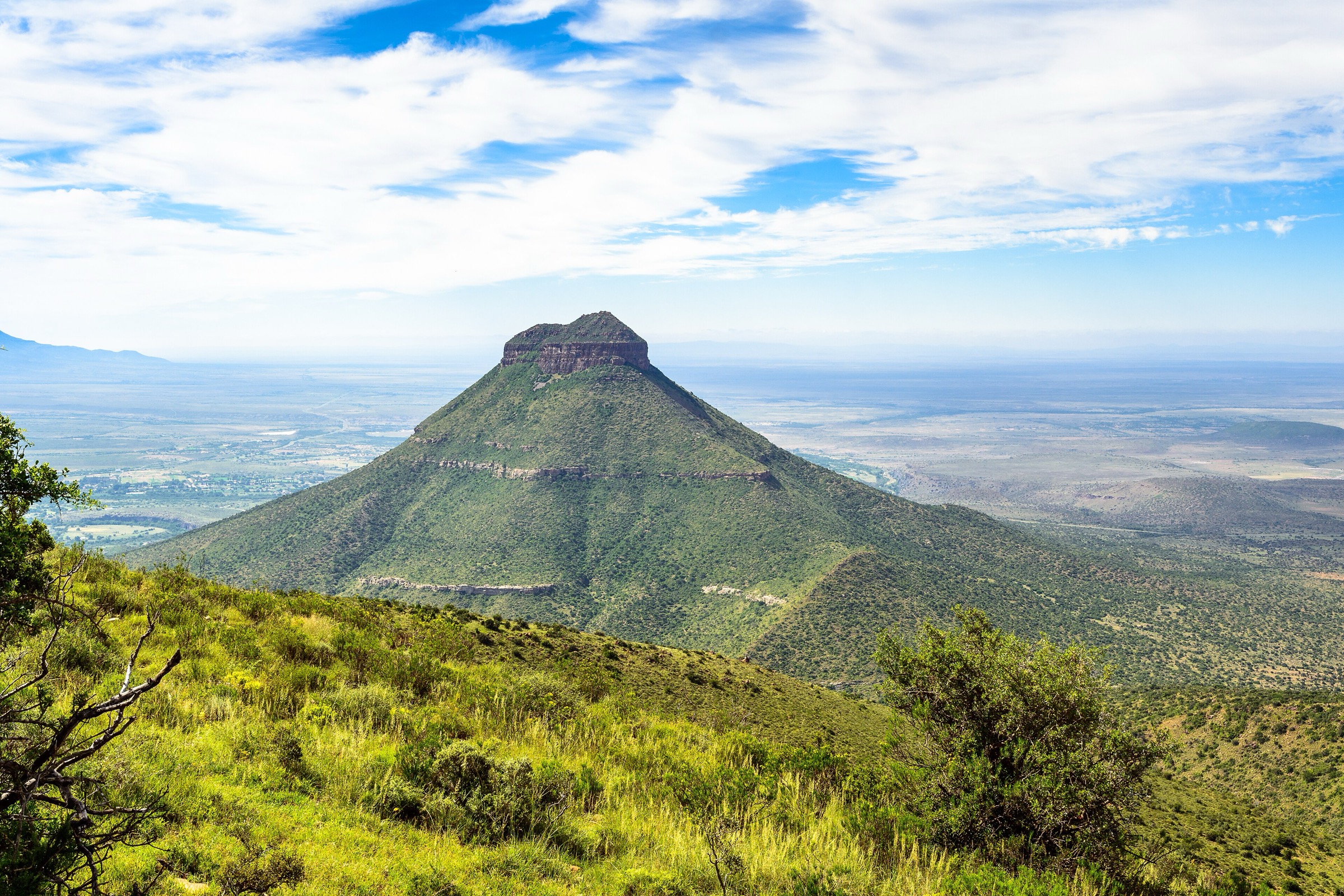 Open Karoo plains of Camdeboo National Park near Graaff-Reinet