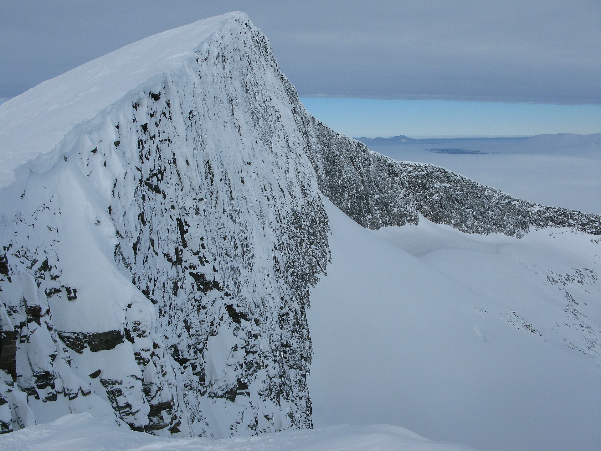 Helags summit and glacier