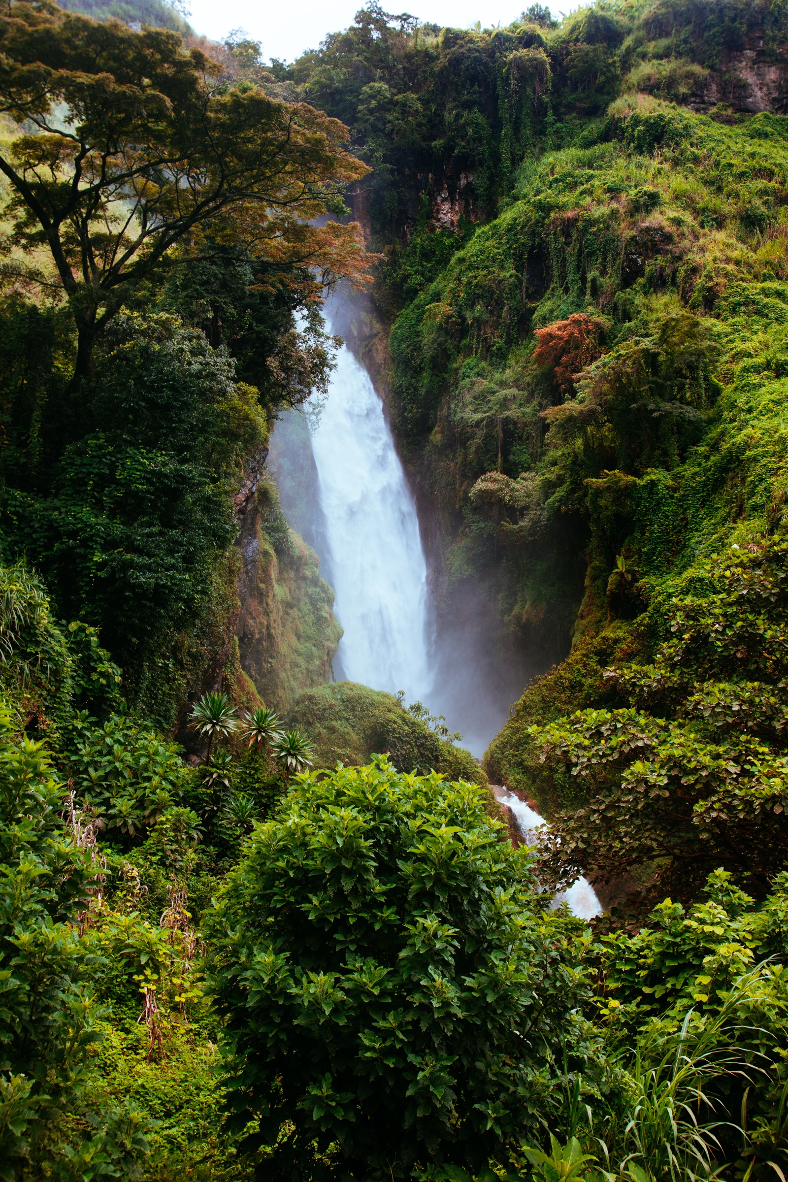 Malamba Waterfalls — a tall plunge waterfall in Rungwe District, near Tukuyu