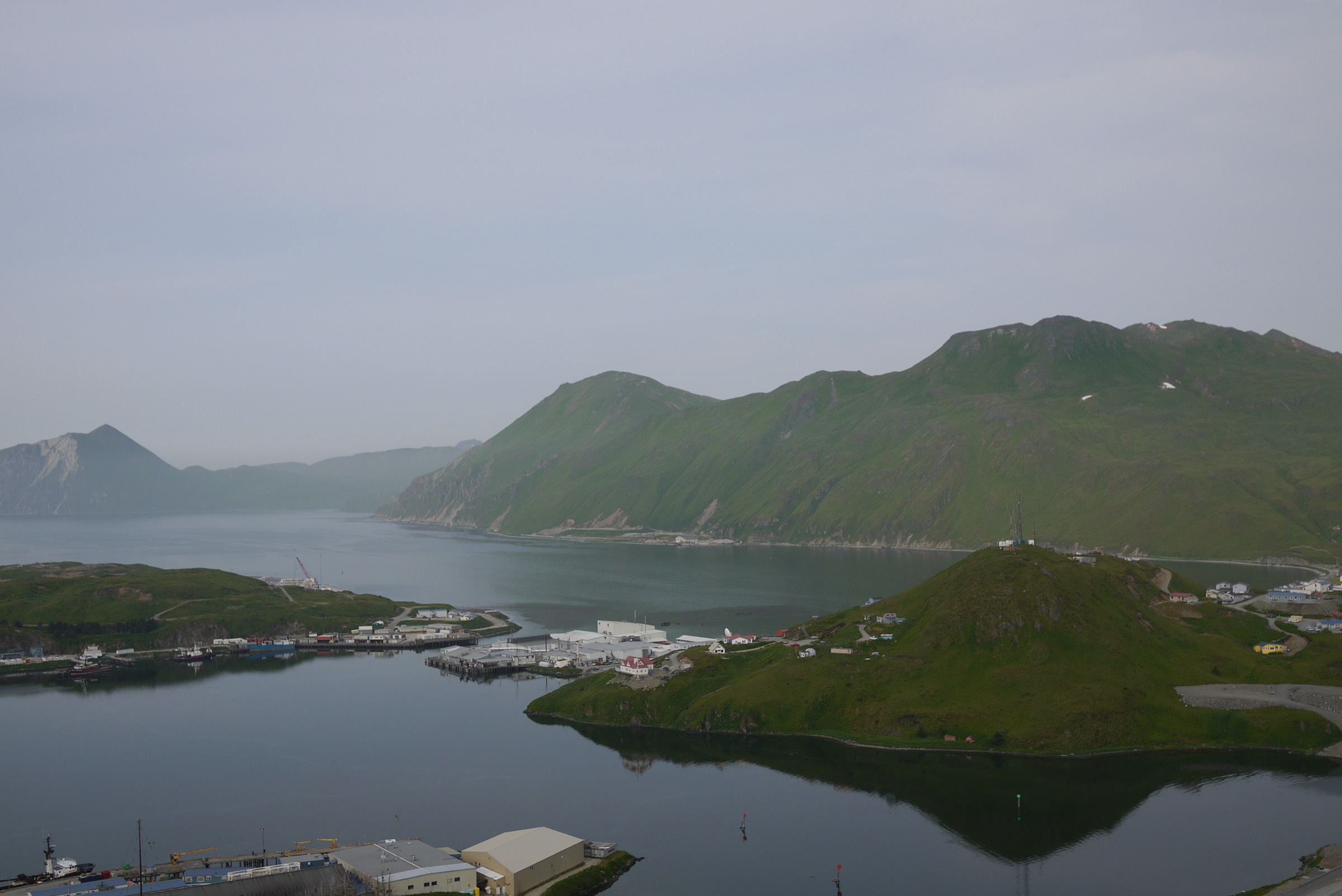 Unalaska from Bunker Hill, looking over Iliuliuk Bay