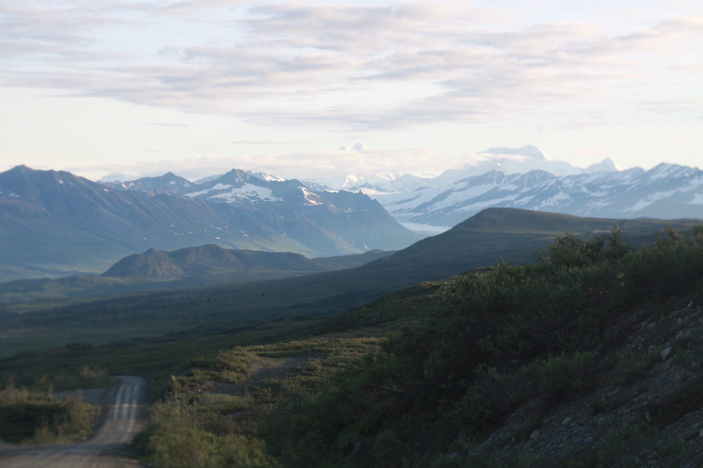 Denali Highway and Mount Hayes, eastern Alaska Range