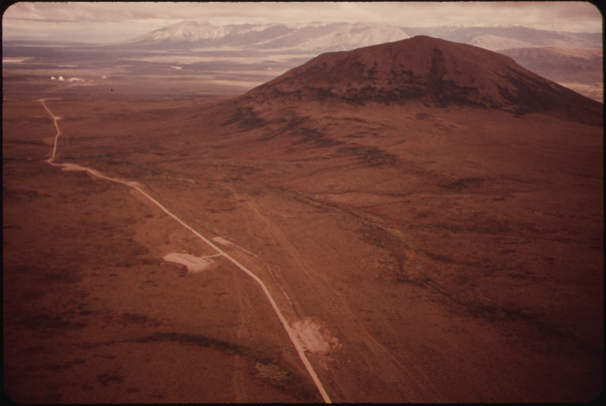 Donnelly Dome standing above the Delta Range, view north-east