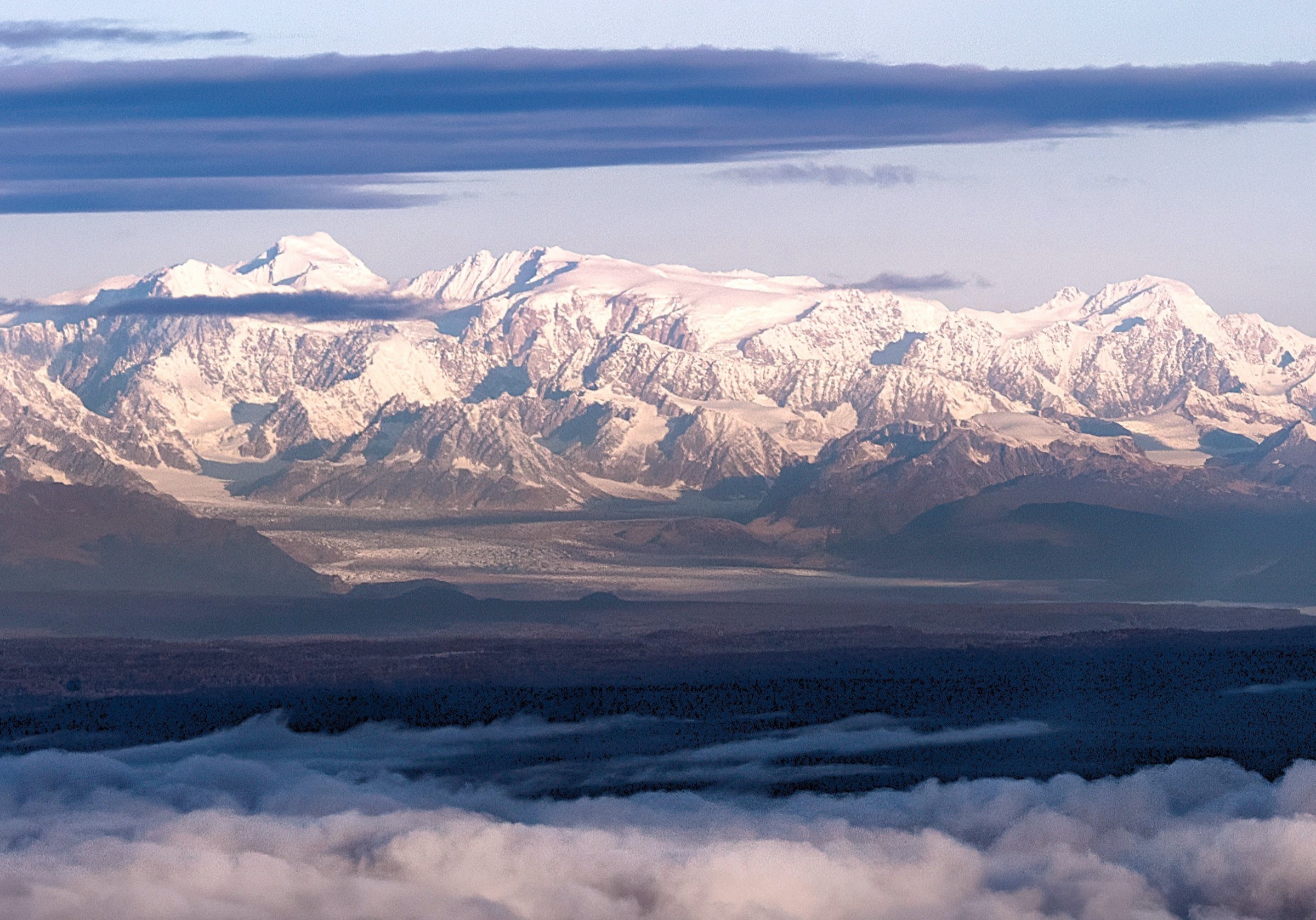 Mount Gerdine and Tordrillo Mountains aerial view