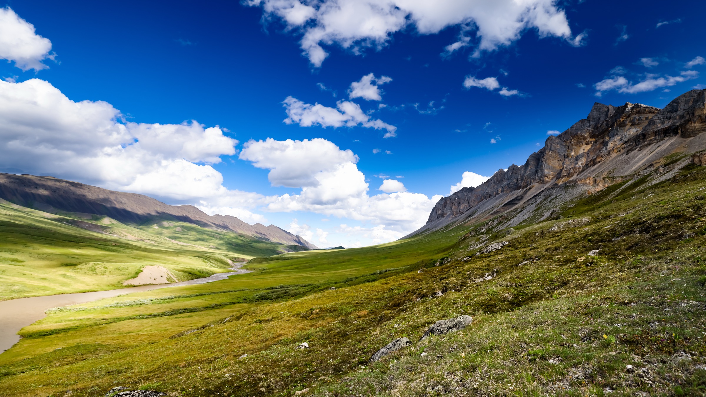 The Atigun River flowing along the northern edge of the Brooks Range