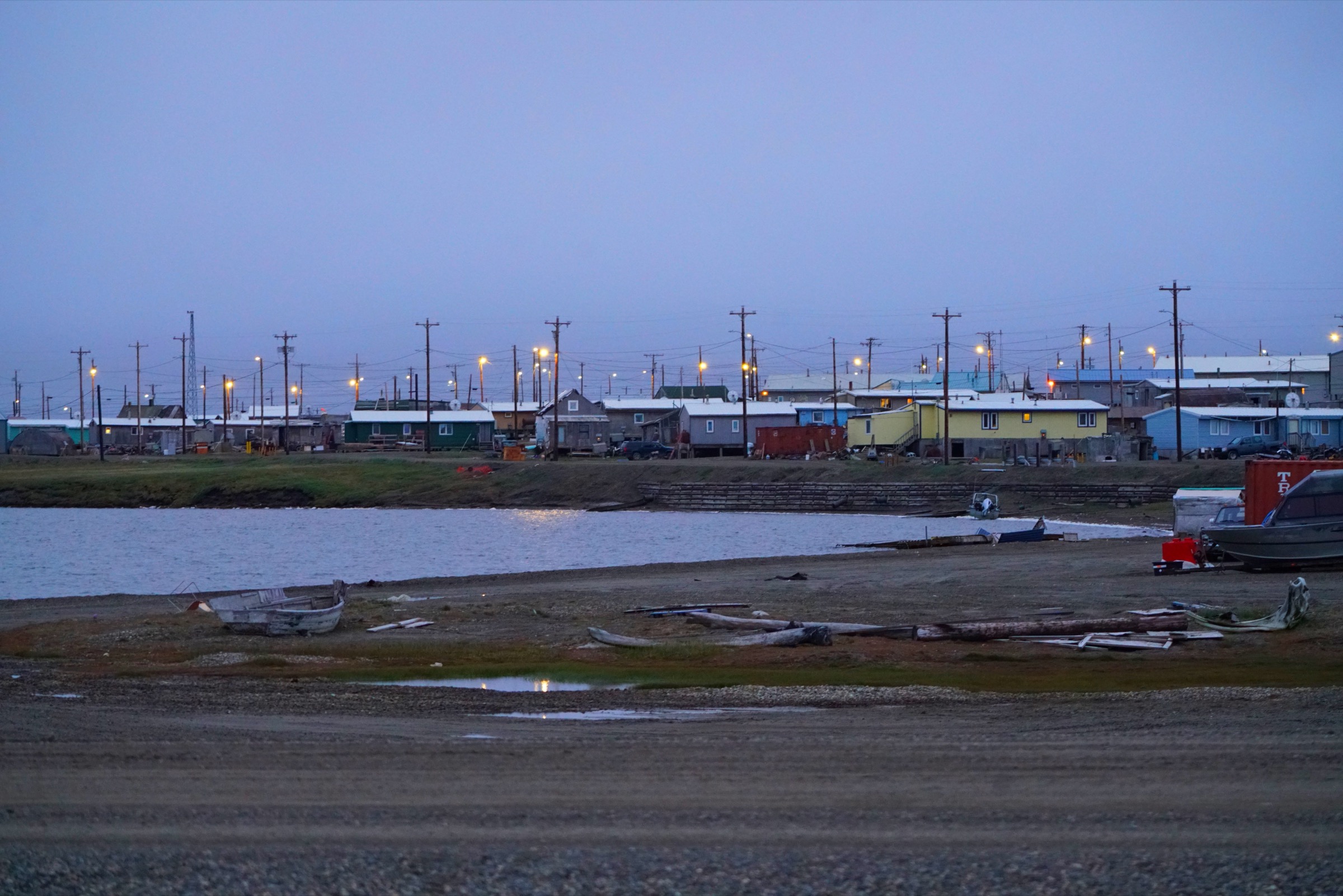 The Iñupiat village of Kaktovik on Barter Island on the Beaufort Sea