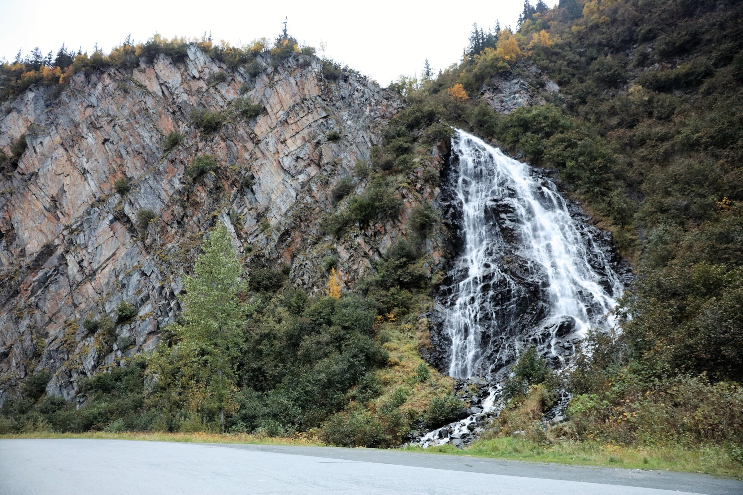 Keystone Canyon on the Richardson Highway near Valdez