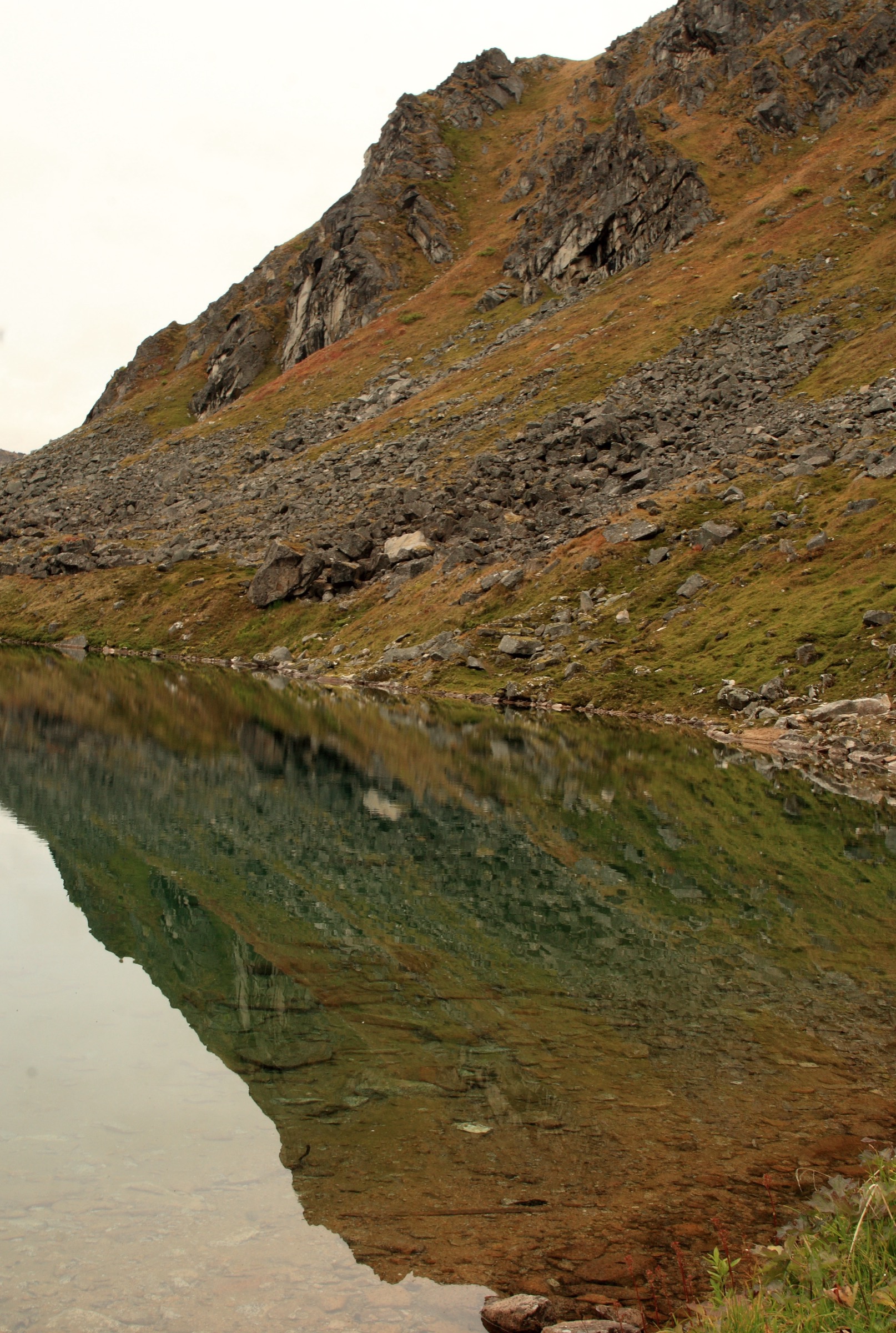 Reflections in Gold Cord Lake above Independence Mine at Hatcher Pass, Alaska