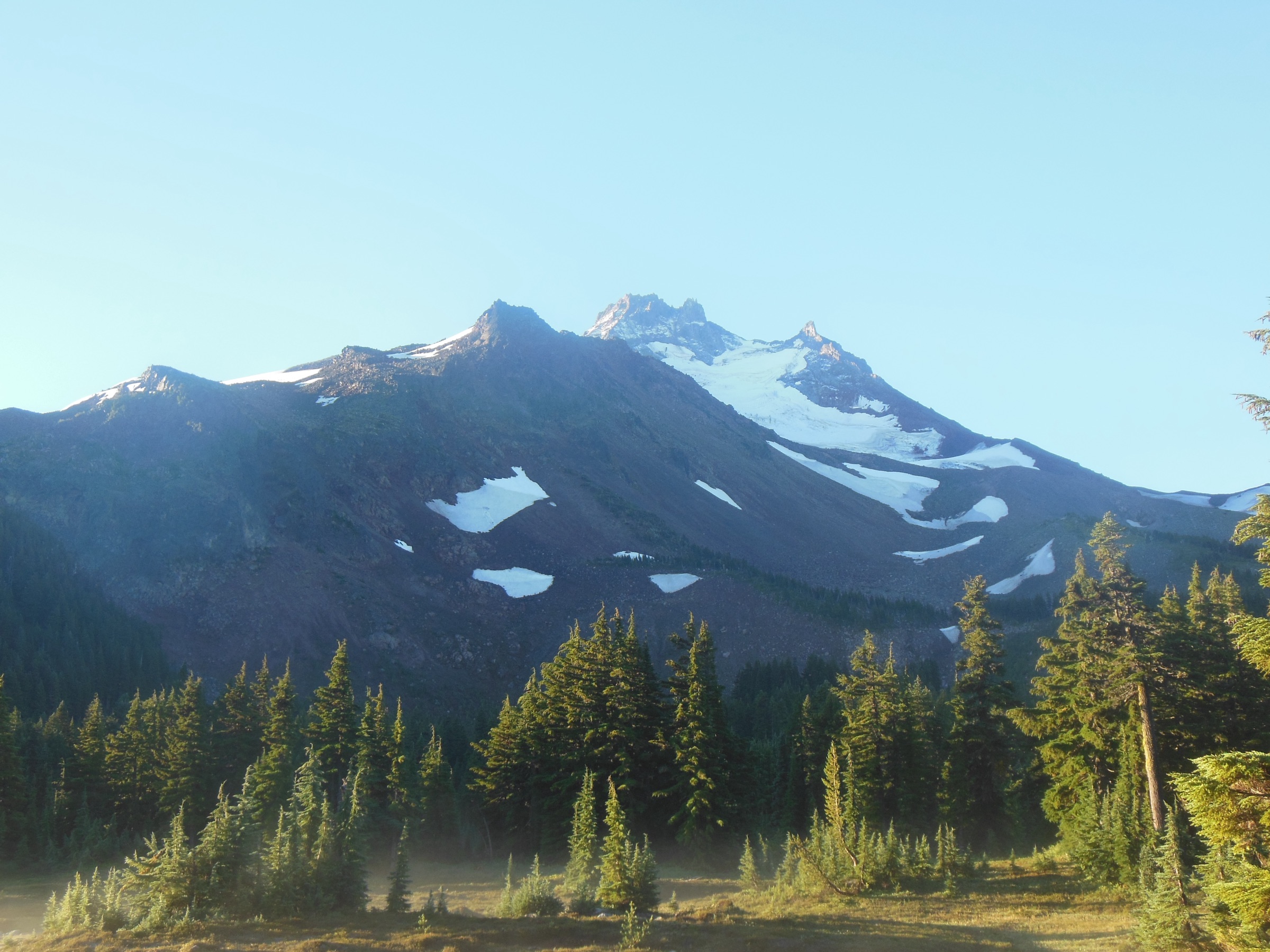 Mount Jefferson from Jefferson Park in the early morning, Mount Jefferson Wilderness, Oregon