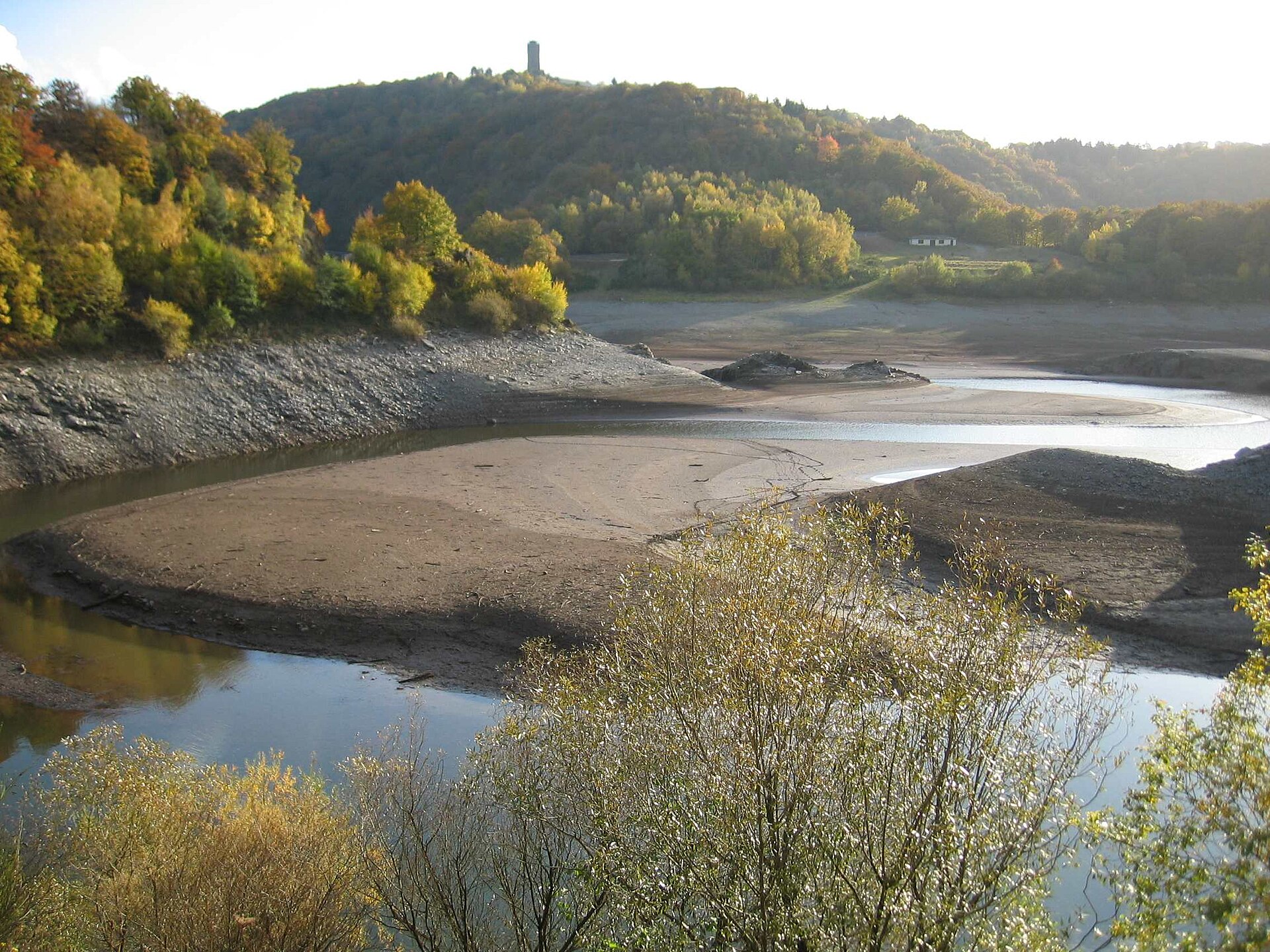 Urft reservoir below Vogelsang