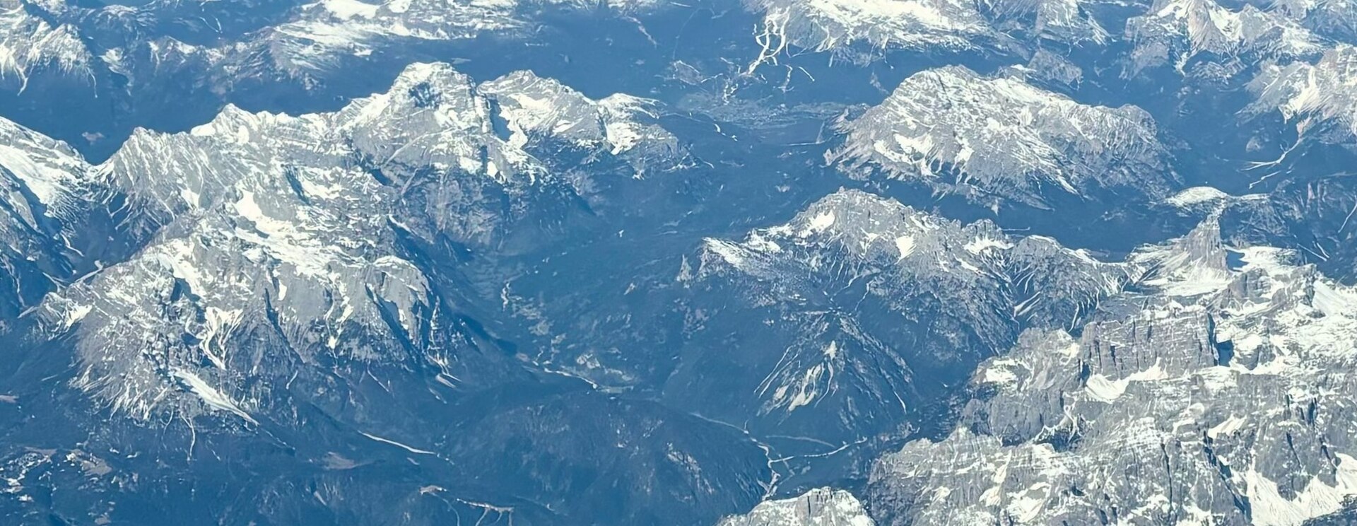 Aerial panorama of Cadini di Misurina, Tre Cime, Cristallo, Sorapiss and Marmarole