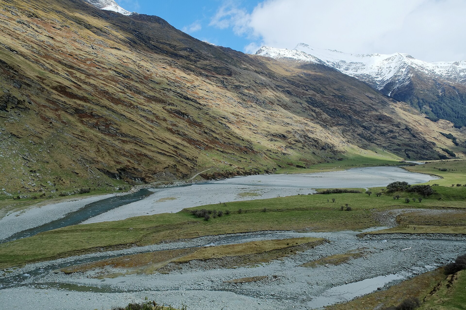 The West Matukituki valley where Rob Roy Stream meets the river
