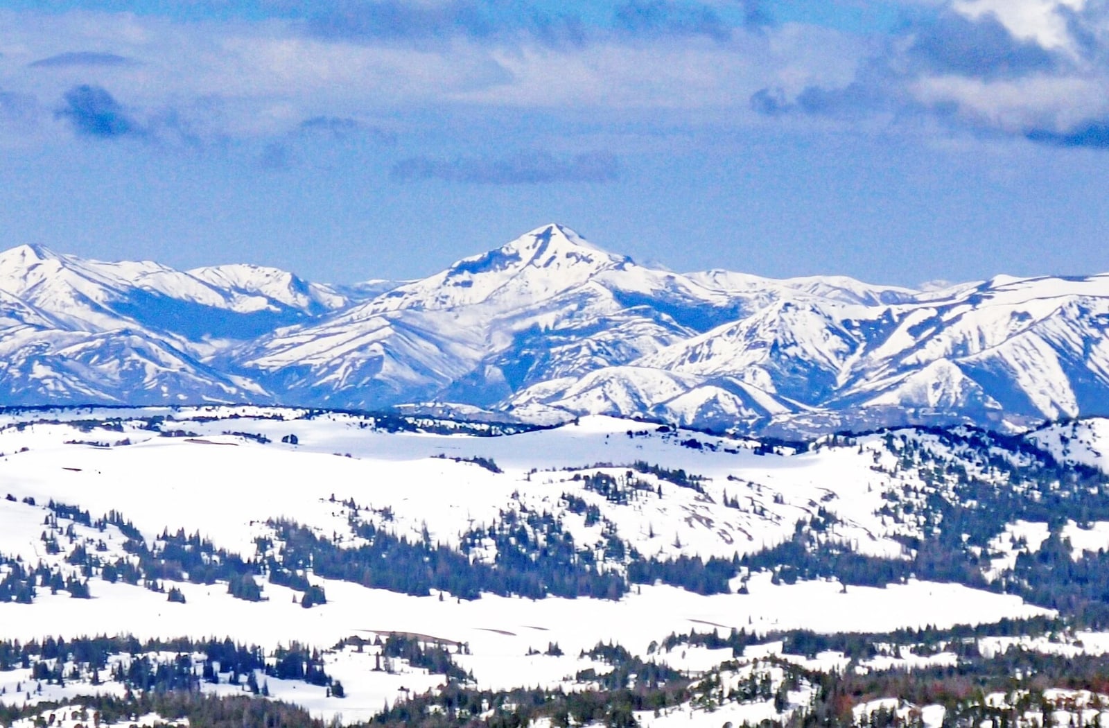 Indian Peak in Wyoming’s Absaroka Range viewed from Beartooth Pass