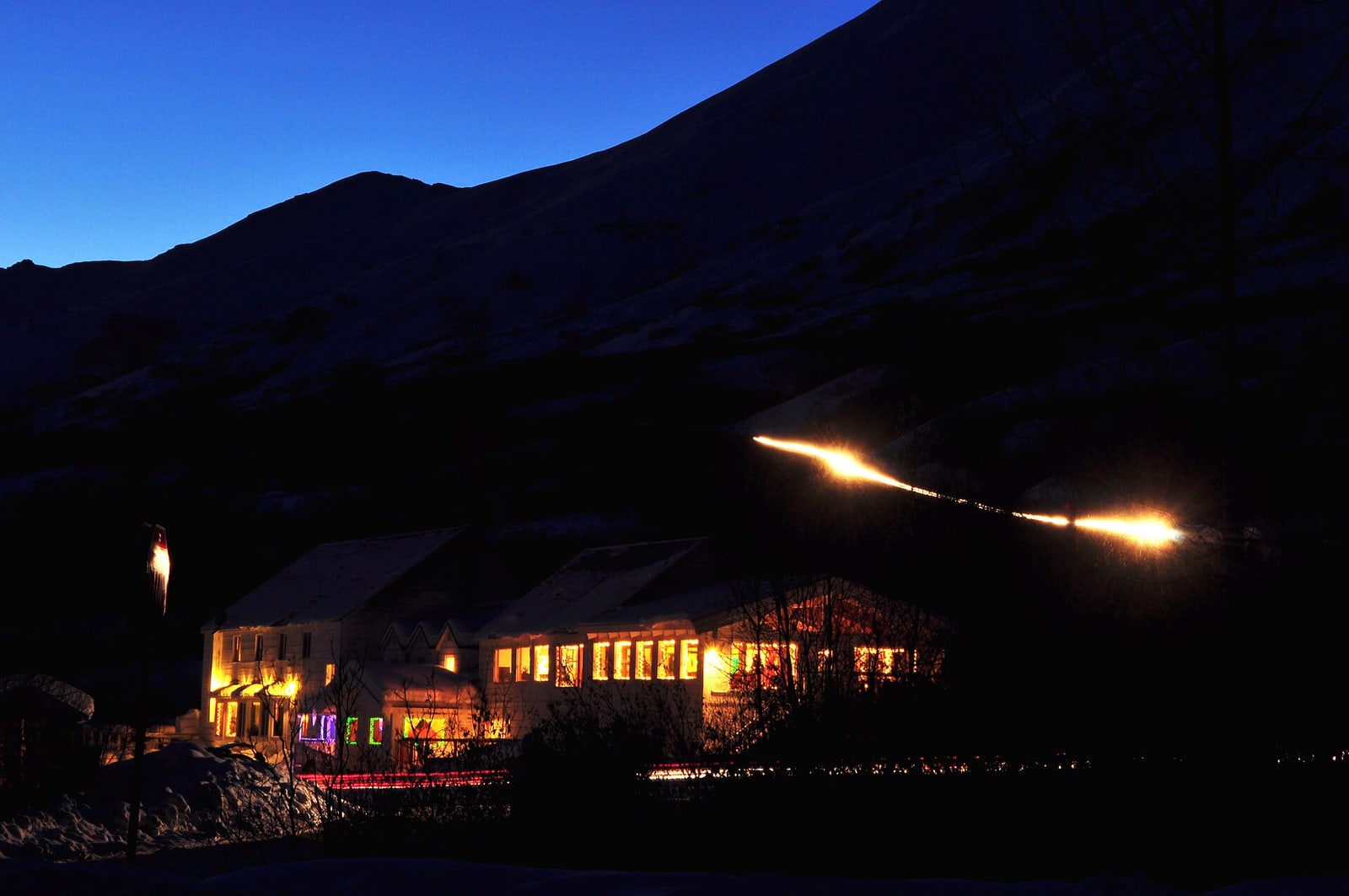 The weathered Motherlode Lodge in the Hatcher Pass mining district