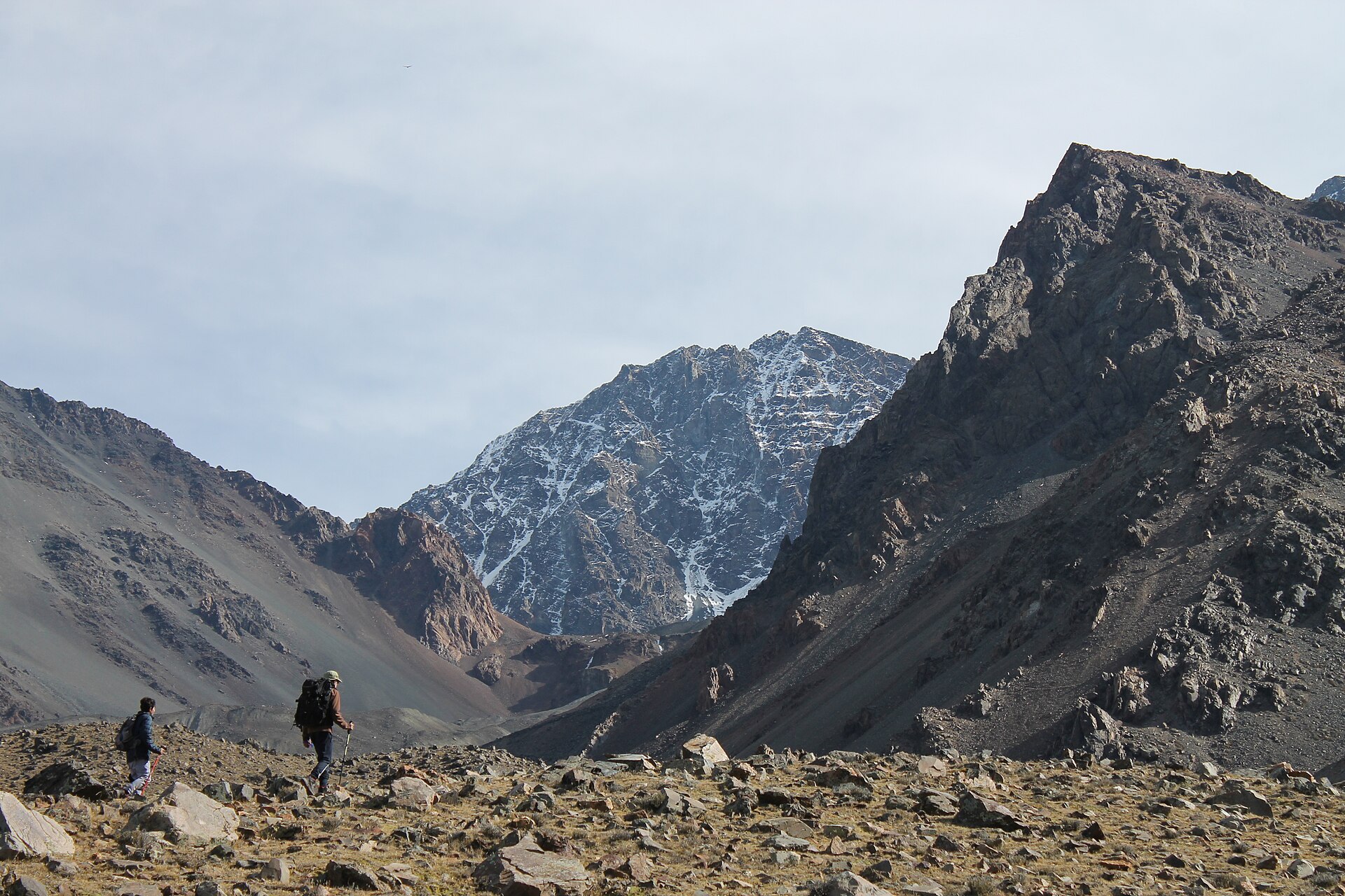 Layered ridges and high peaks in Cordón del Plata Provincial Park